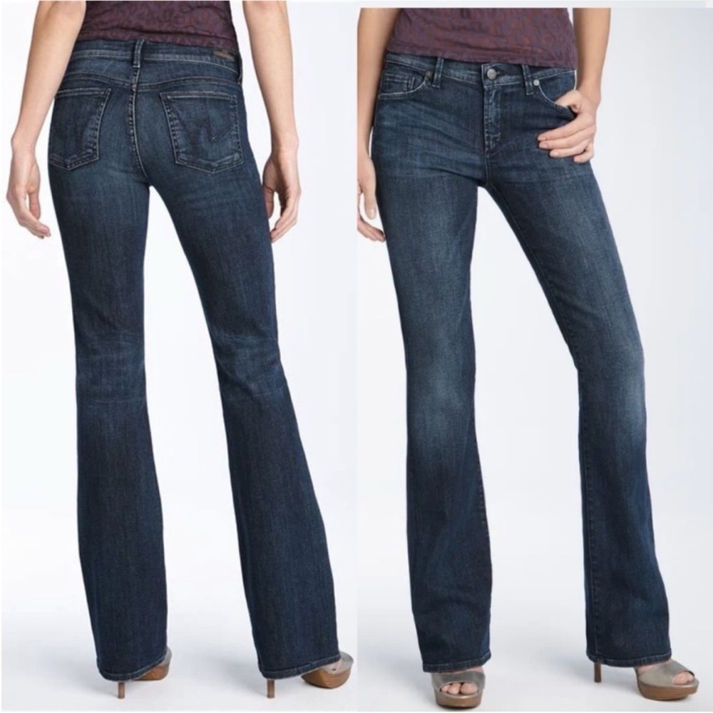 Citizens Of Humanity Amber Stretcg High Rise Bootcut Dark Indigo Jeans Size 28 - Picture 2 of 9